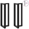  2 db fekete, T-alakú acél bárasztalláb 40x35x(110-111) cm