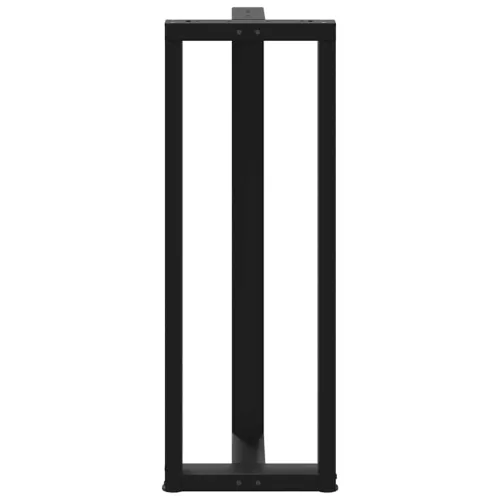  2 db fekete, T-alakú acél bárasztalláb 40x35x(110-111) cm