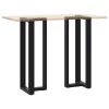  2 db fekete, T-alakú acél bárasztalláb 40x35x(110-111) cm