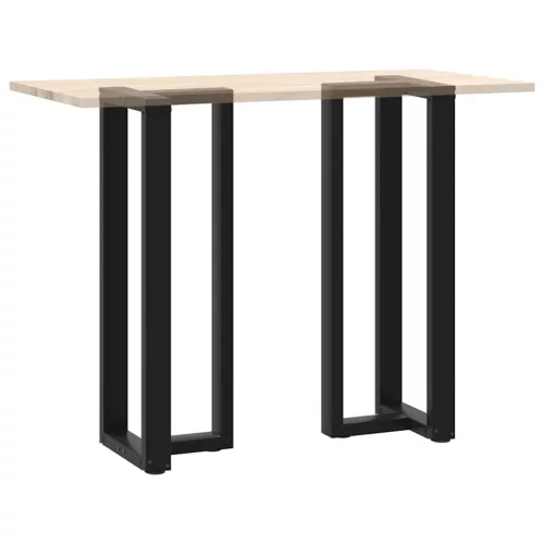  2 db fekete, T-alakú acél bárasztalláb 40x35x(110-111) cm
