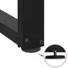  2 db fekete, T-alakú acél bárasztalláb 40x35x(110-111) cm