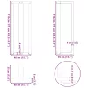  2 db fekete, T-alakú acél bárasztalláb 40x35x(110-111) cm