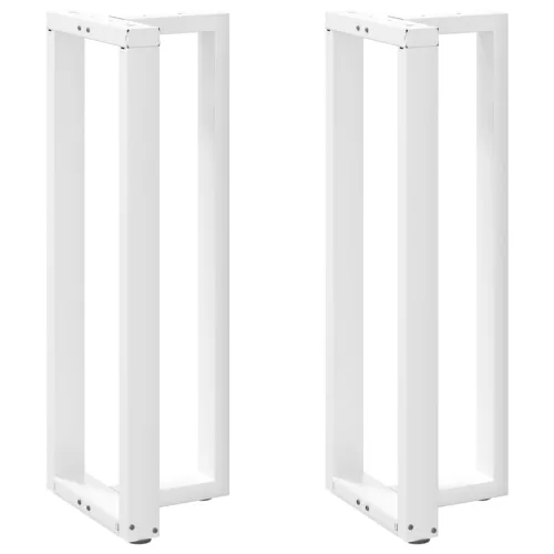  2 db T-alakú bárasztalláb, fehér, 40x35x(110-111) cm, acél
