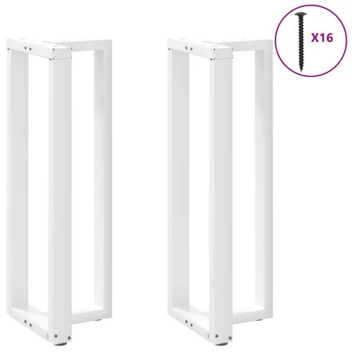  2 db T-alakú bárasztalláb, fehér, 40x35x(110-111) cm, acél
