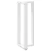  2 db T-alakú bárasztalláb, fehér, 40x35x(110-111) cm, acél