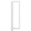  2 db T-alakú bárasztalláb, fehér, 40x35x(110-111) cm, acél