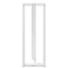  2 db T-alakú bárasztalláb, fehér, 40x35x(110-111) cm, acél