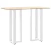  2 db T-alakú bárasztalláb, fehér, 40x35x(110-111) cm, acél