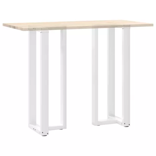  2 db T-alakú bárasztalláb, fehér, 40x35x(110-111) cm, acél
