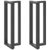  2 db antracitszürke T-alakú acél bárasztalláb 40x35x(110-111) cm