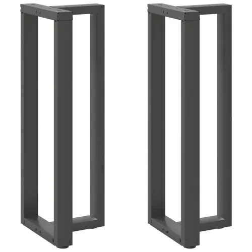  2 db antracitszürke T-alakú acél bárasztalláb 40x35x(110-111) cm