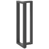 2 db antracitszürke T-alakú acél bárasztalláb 40x35x(110-111) cm