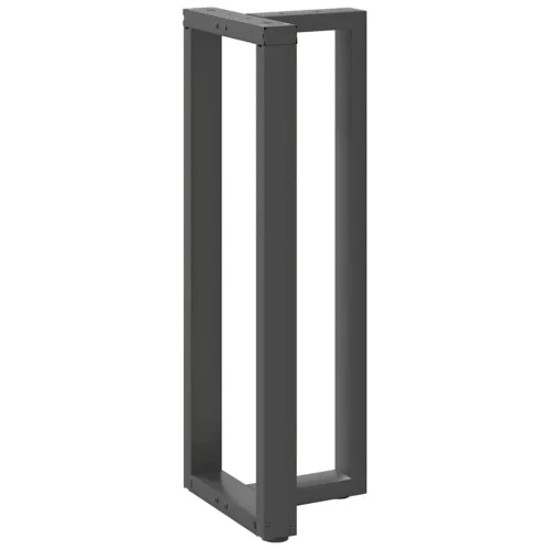  2 db antracitszürke T-alakú acél bárasztalláb 40x35x(110-111) cm