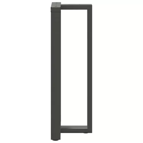  2 db antracitszürke T-alakú acél bárasztalláb 40x35x(110-111) cm