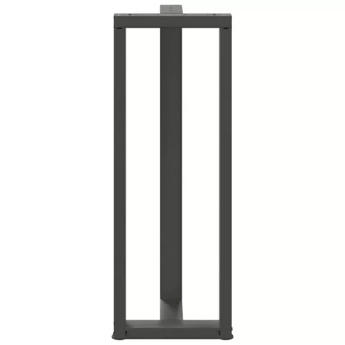  2 db antracitszürke T-alakú acél bárasztalláb 40x35x(110-111) cm