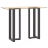  2 db antracitszürke T-alakú acél bárasztalláb 40x35x(110-111) cm