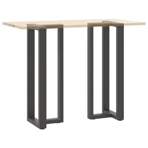  2 db antracitszürke T-alakú acél bárasztalláb 40x35x(110-111) cm