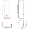  2 db antracitszürke T-alakú acél bárasztalláb 40x35x(110-111) cm