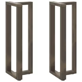   2 db fekete, T-alakú acél bárasztalláb 40x35x(110-111) cm