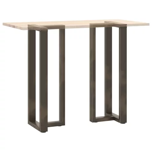  2 db fekete, T-alakú acél bárasztalláb 40x35x(110-111) cm