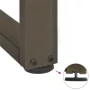  2 db fekete, T-alakú acél bárasztalláb 40x35x(110-111) cm
