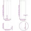  2 db fekete, T-alakú acél bárasztalláb 40x35x(110-111) cm