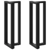  2 db fekete, T-alakú acél bárasztalláb 50x35x(110-111) cm