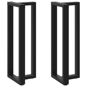    2 db fekete, T-alakú acél bárasztalláb 50x35x(110-111) cm