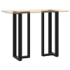  2 db fekete, T-alakú acél bárasztalláb 50x35x(110-111) cm