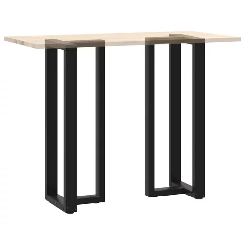 2 db fekete, T-alakú acél bárasztalláb 50x35x(110-111) cm