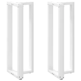    2 db fehér, T-alakú acél bárasztalláb 50x35x(110-111) cm