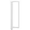  2 db fehér, T-alakú acél bárasztalláb 50x35x(110-111) cm