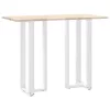  2 db fehér, T-alakú acél bárasztalláb 50x35x(110-111) cm
