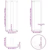  2 db fehér, T-alakú acél bárasztalláb 50x35x(110-111) cm