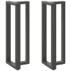  2 db antracitszürke T-alakú acél bárasztalláb 50x35x(110-111) cm