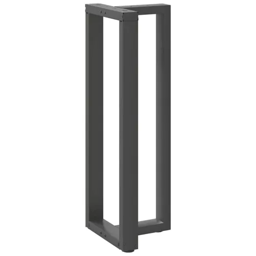  2 db antracitszürke T-alakú acél bárasztalláb 50x35x(110-111) cm