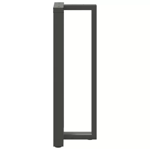  2 db antracitszürke T-alakú acél bárasztalláb 50x35x(110-111) cm