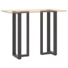  2 db antracitszürke T-alakú acél bárasztalláb 50x35x(110-111) cm