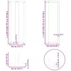  2 db antracitszürke T-alakú acél bárasztalláb 50x35x(110-111) cm