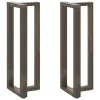  2 db fekete, T-alakú acél bárasztalláb 50x35x(110-111) cm