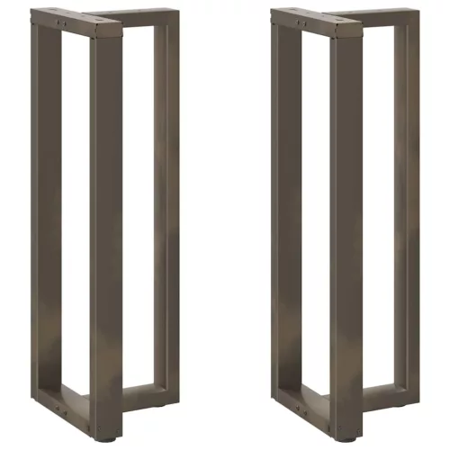  2 db fekete, T-alakú acél bárasztalláb 50x35x(110-111) cm