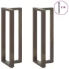  2 db fekete, T-alakú acél bárasztalláb 50x35x(110-111) cm