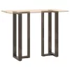  2 db fekete, T-alakú acél bárasztalláb 50x35x(110-111) cm