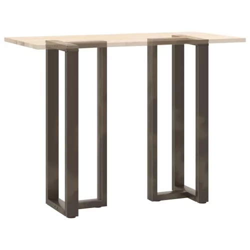  2 db fekete, T-alakú acél bárasztalláb 50x35x(110-111) cm