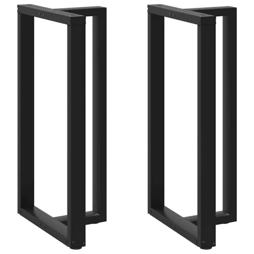 2 db fekete, T-alakú acél bárasztalláb 60x35x(110-111) cm