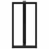  2 db fekete, T-alakú acél bárasztalláb 60x35x(110-111) cm
