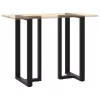  2 db fekete, T-alakú acél bárasztalláb 60x35x(110-111) cm