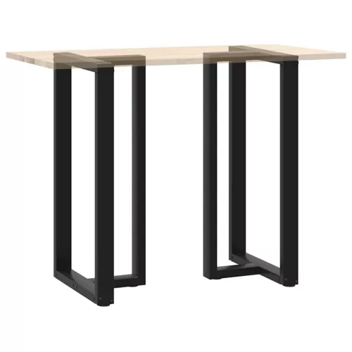  2 db fekete, T-alakú acél bárasztalláb 60x35x(110-111) cm
