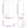  2 db fekete, T-alakú acél bárasztalláb 60x35x(110-111) cm