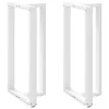  2 db T-alakú bárasztalláb, fehér, 60x35x(110-111) cm, acél